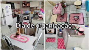 Reinigung im ganzen Haus, ich habe die neuen Badeteppiche benutzt, Haus sauber und ordentlich