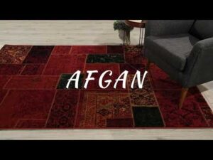 Teppich mit bordeauxrotem afghanischem Muster für Büro, Salon und Wohnzimmer