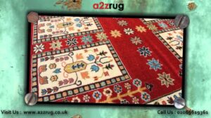 Traditioneller persischer Qashqai roter Teppich