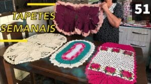 Wöchentliche Präsentation der Häkelteppiche