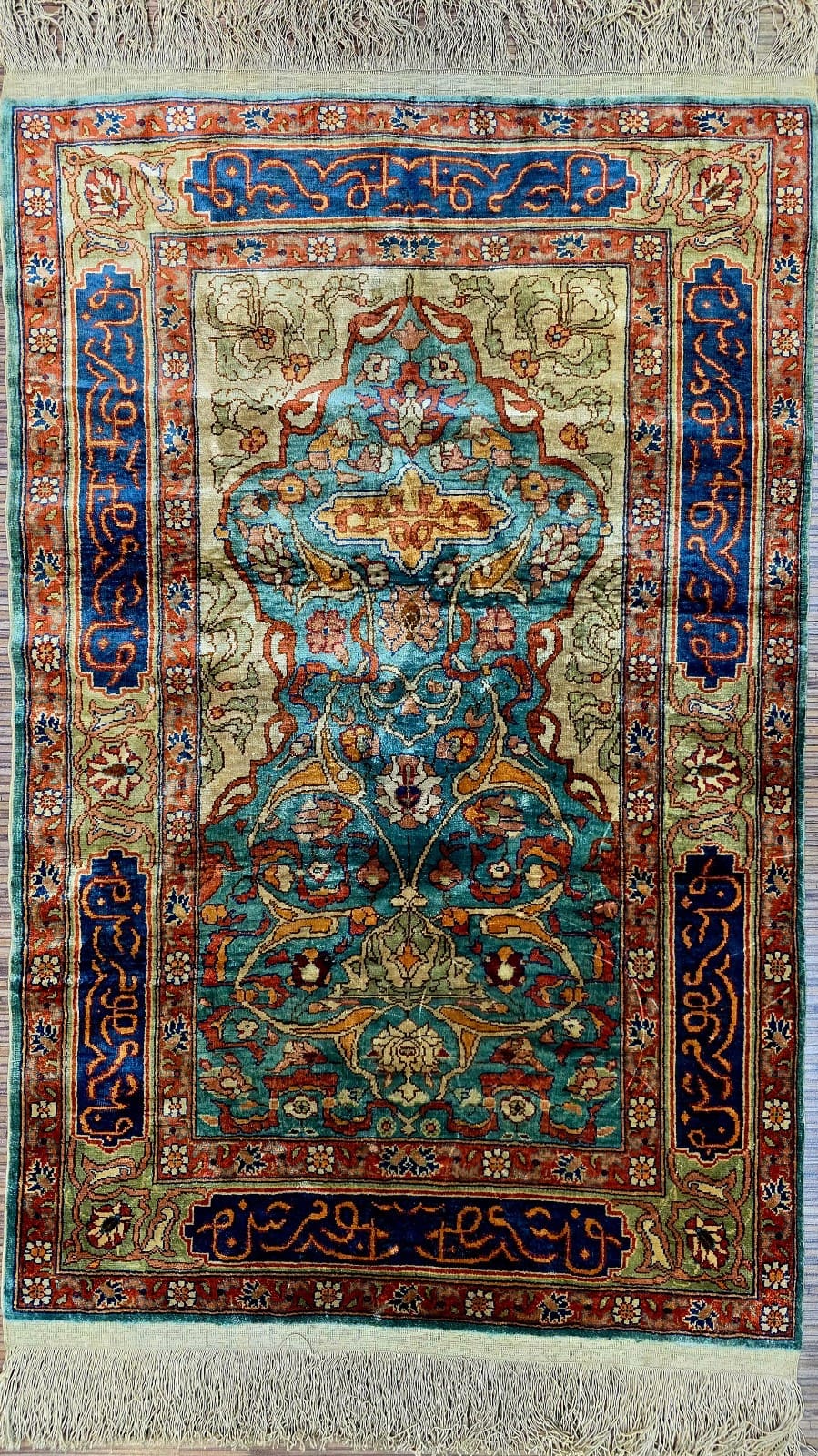 Orientteppich Kayseri 104 x 64 cm Seide handgeknüpft hochwertig