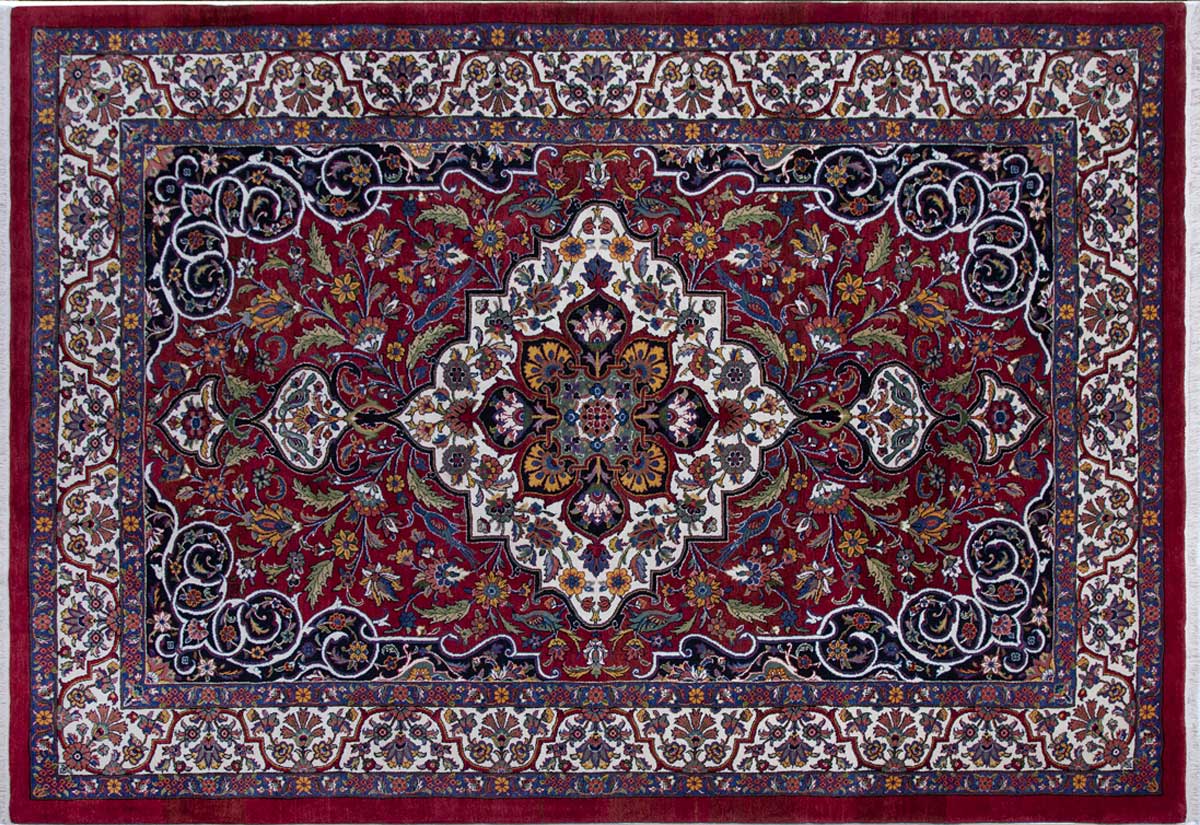 Perserteppich Kamand-red 200 x 300 cm Schurwolle handgewebt