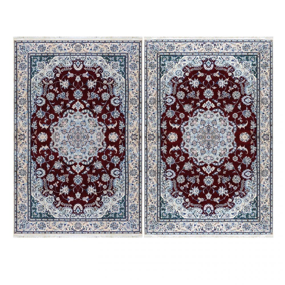 Perserteppich Nain 121 x 187 cm Seide & Wolle handgeknüpft Lächeln