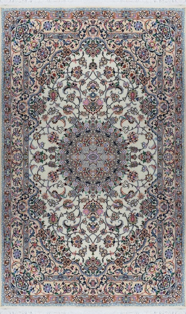 Perserteppich Nain 165 x 250 cm Schurwolle & Seide handgeknüpft elegant