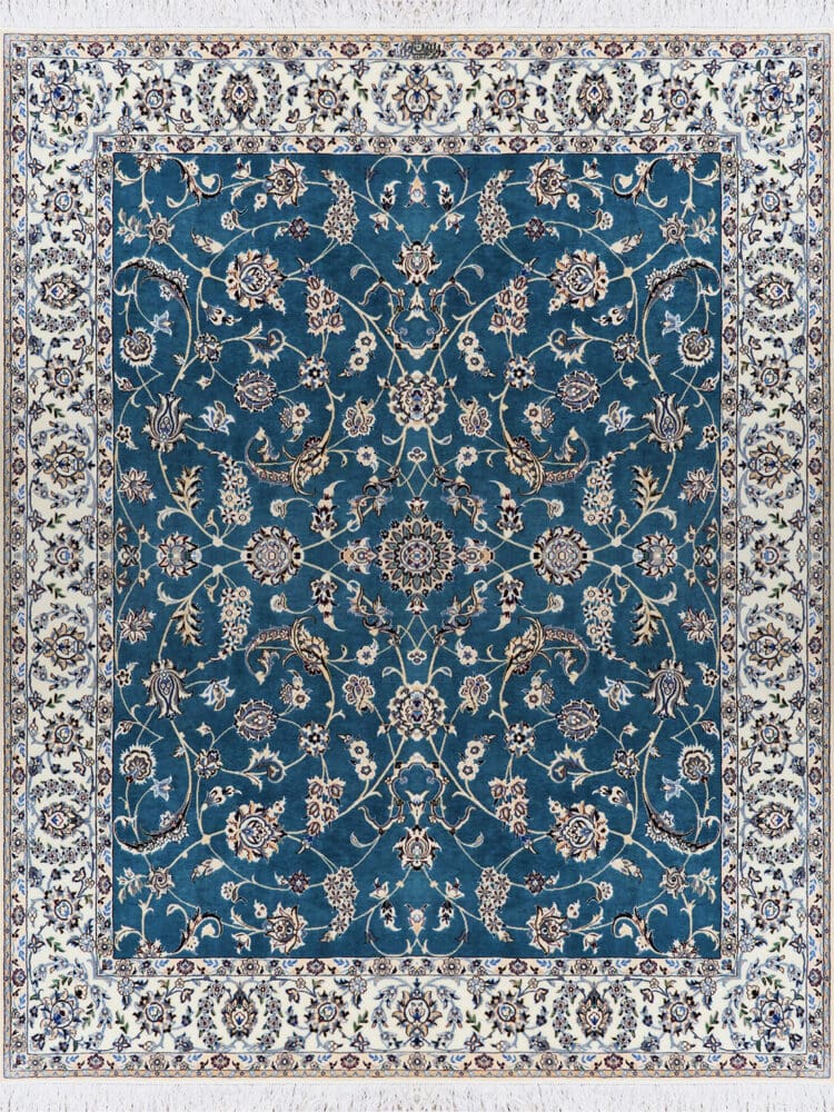 Perserteppich Nain 6 La 210 x 260 cm Schurwolle & Seide handgeknüpft