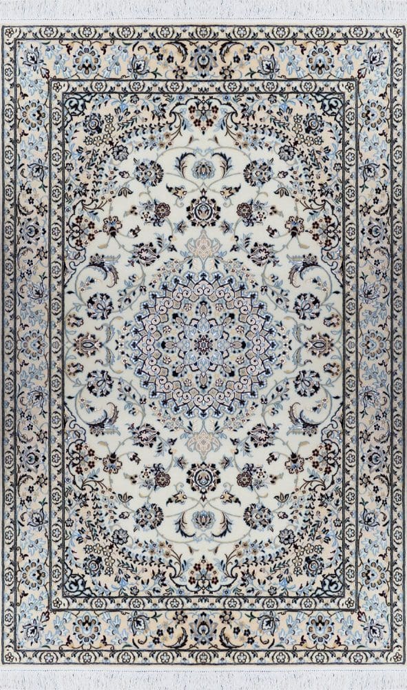 Perserteppich Nain 6La 125 x 195 cm Schurwolle & Seide handgeknüpft