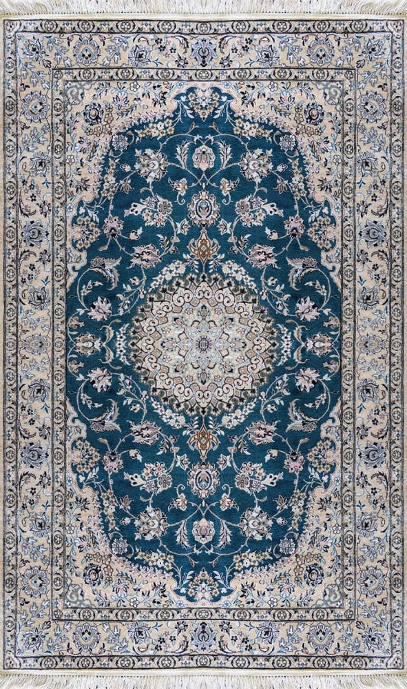 Perserteppich Nain 6La 128 x 200 cm Wolle & Seide handgeknüpft