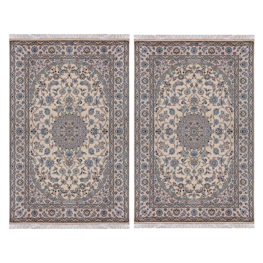 Perserteppich Nain 6La 133 x 215 cm Schurwolle & Seide handgeknüpft