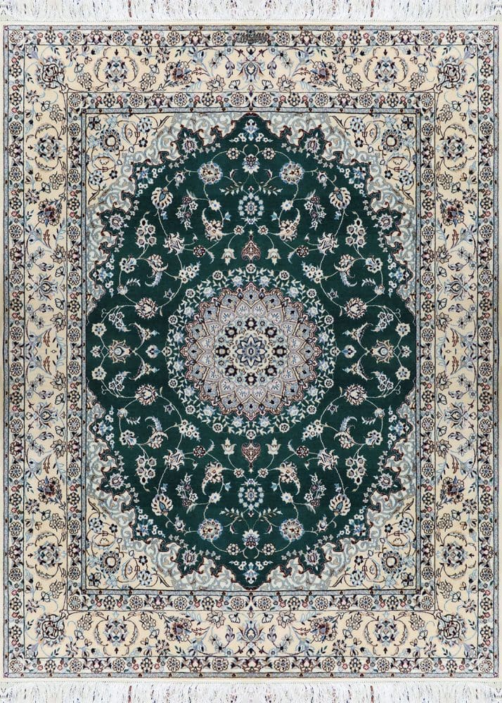 Perserteppich Nain 6La 650K 155 x 205 cm Seide & Wolle handgeknüpft