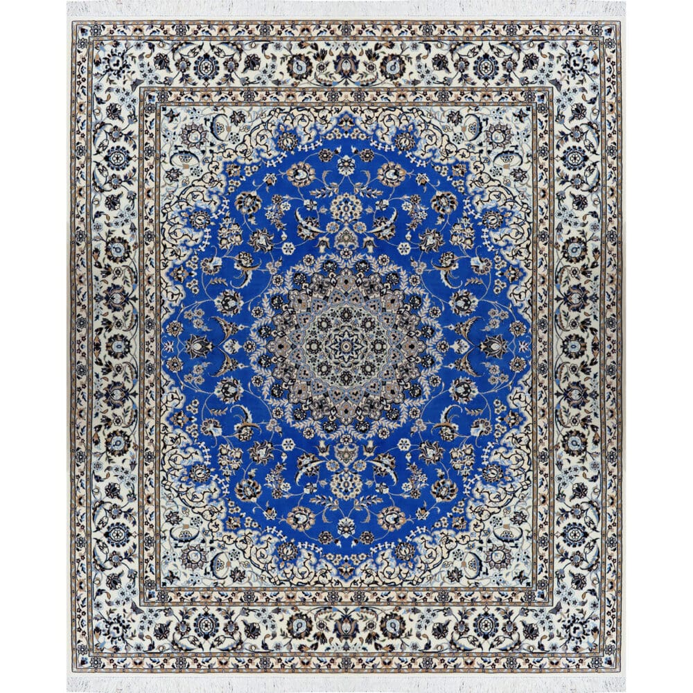 Perserteppich Nain 6La 210 x 260 cm Schurwolle & Seide handgeknüpft