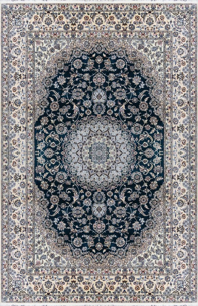 Perserteppich Nain 6La 210 x 310 cm Seide & Schurwolle handgeknüpft