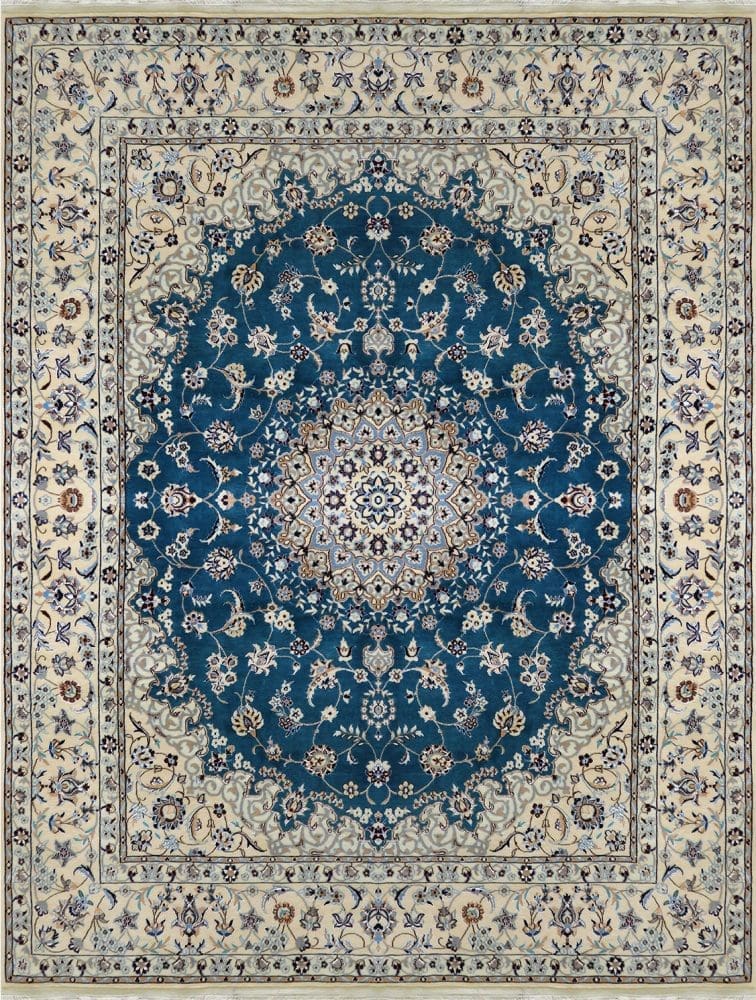 Perserteppich Nain 6La 230 x 180 cm Schurwolle & Seide handgeknüpft