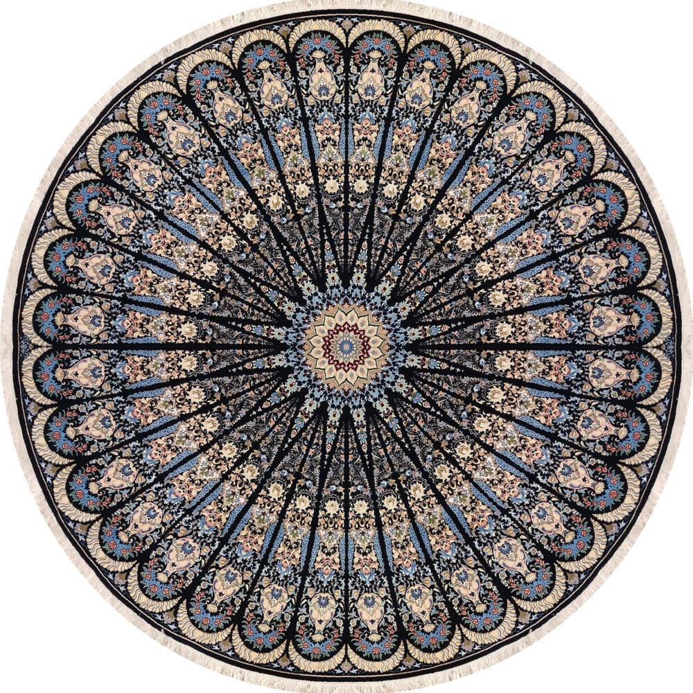 **Perserteppich Nain 6La 255 x 255 cm Schurwolle & Seide handgeknüpft**
