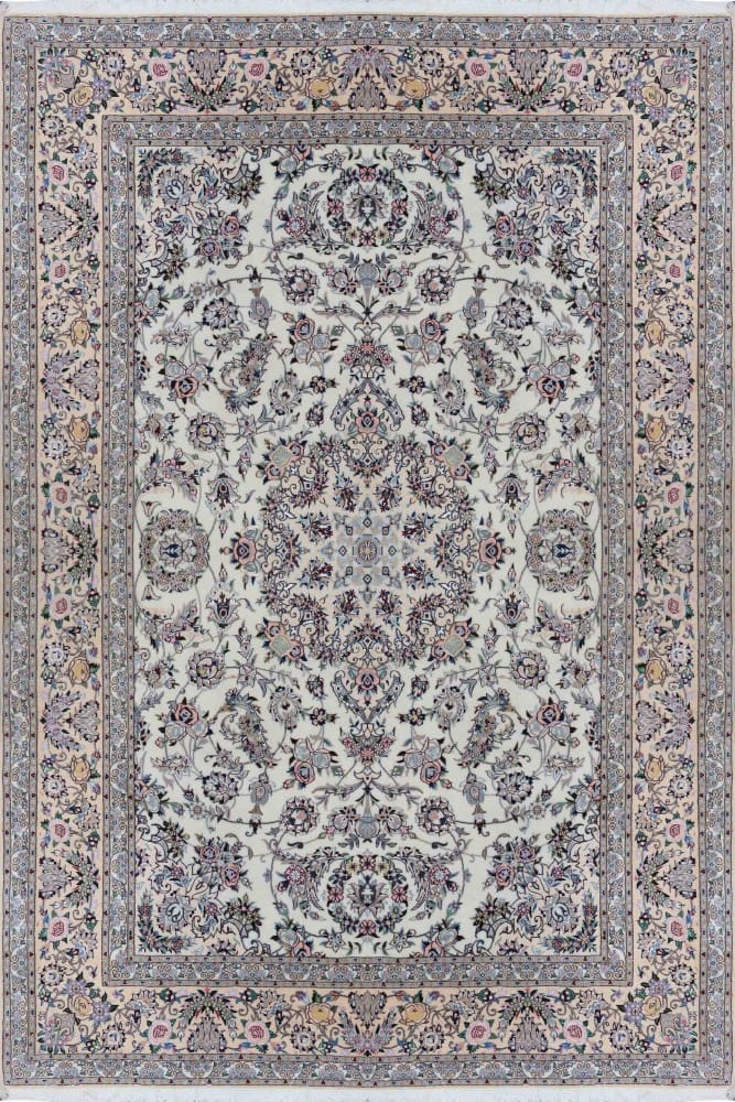 Perserteppich Nain 6La 310 x 210 cm Seide & Wolle handgeknüpft