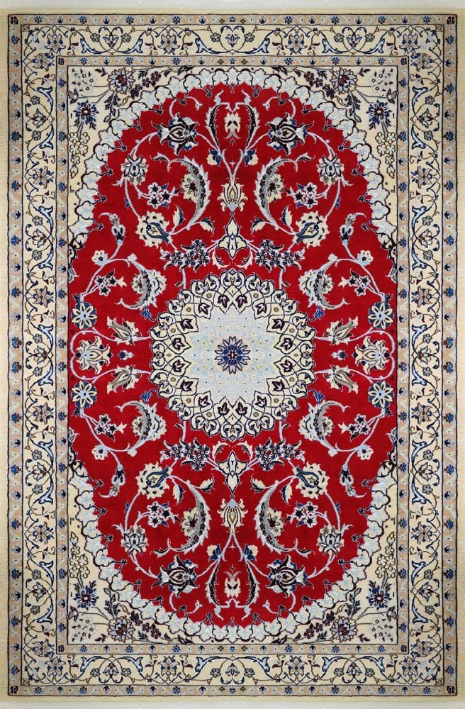 Perserteppich Nain 9La 130 x 205 cm Seide & Wolle handgeknüpft