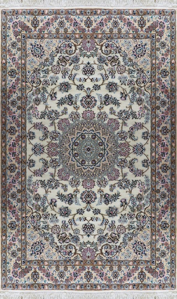 Perserteppich Nain 9La 135 x 210 cm Seide & Wolle handgeknüpft