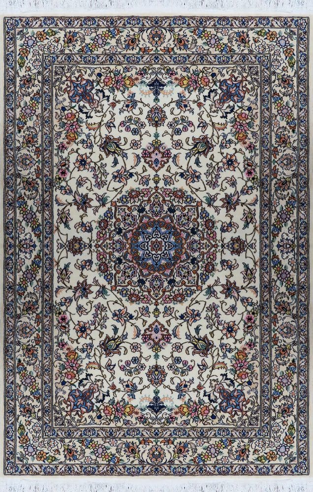 Perserteppich Nain 9La 140 x 210 cm Seide & Schurwolle handgeknüpft