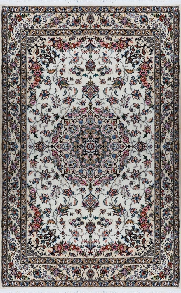 Perserteppich Nain 9La 160 x 250 cm Seide & Wolle handgeknüpft