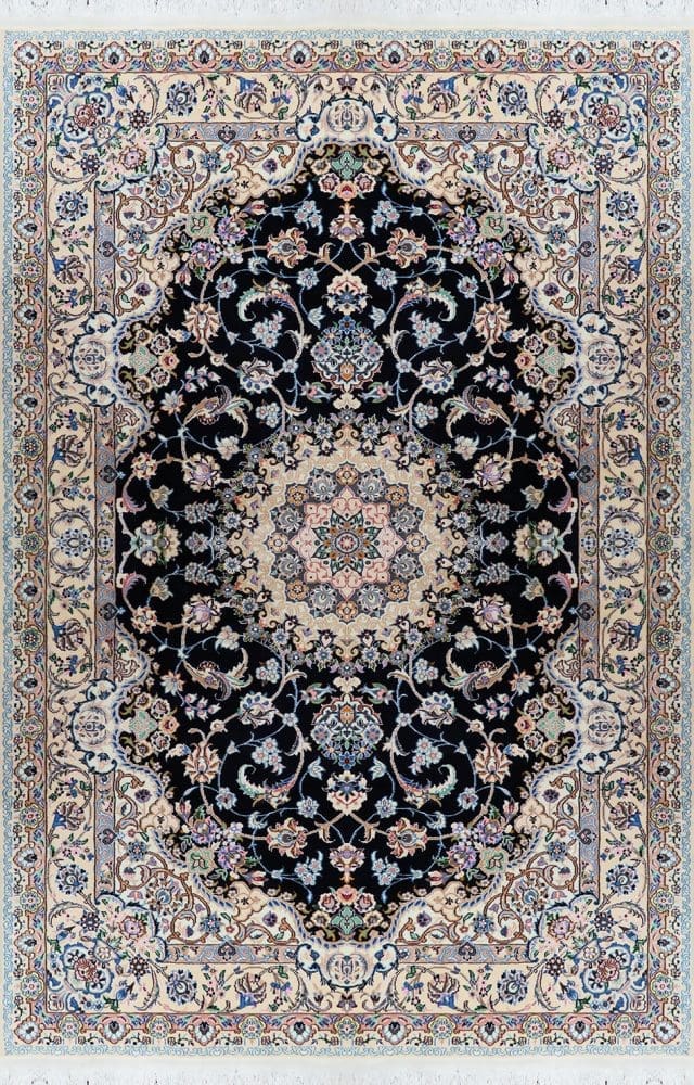 Perserteppich Nain 9La 235 x 160 cm Schurwolle & Seide handgeknüpft