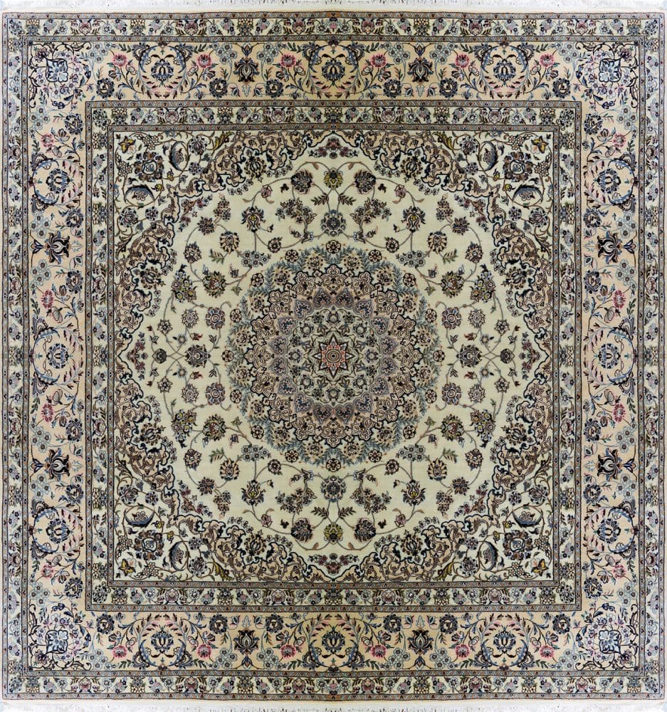 Perserteppich Nain 9La 305 x 305 cm Schurwolle & Seide handgeknüpft