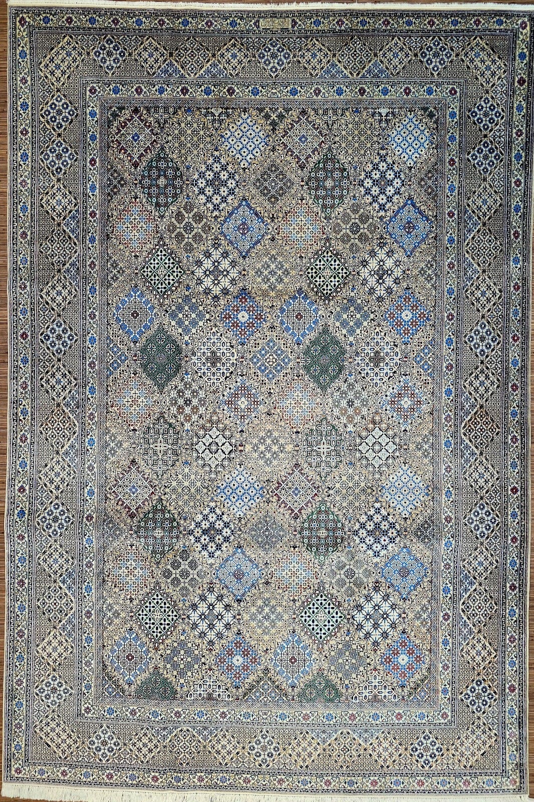 Persischer Nain 305 x 202 cm Korkwolle handgeknüpft hochwertig H1