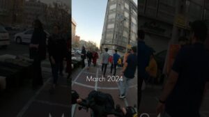 ‌Radfahren auf dem Gehweg der Valiasr-Straße in Teheran #shorts #Radfahren