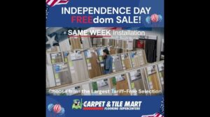 „4. Juli Bodenbelagsverkauf bei Carpet & Tile Mart #parkettboden #bodenbelag #verkauf #hausverbesserung“