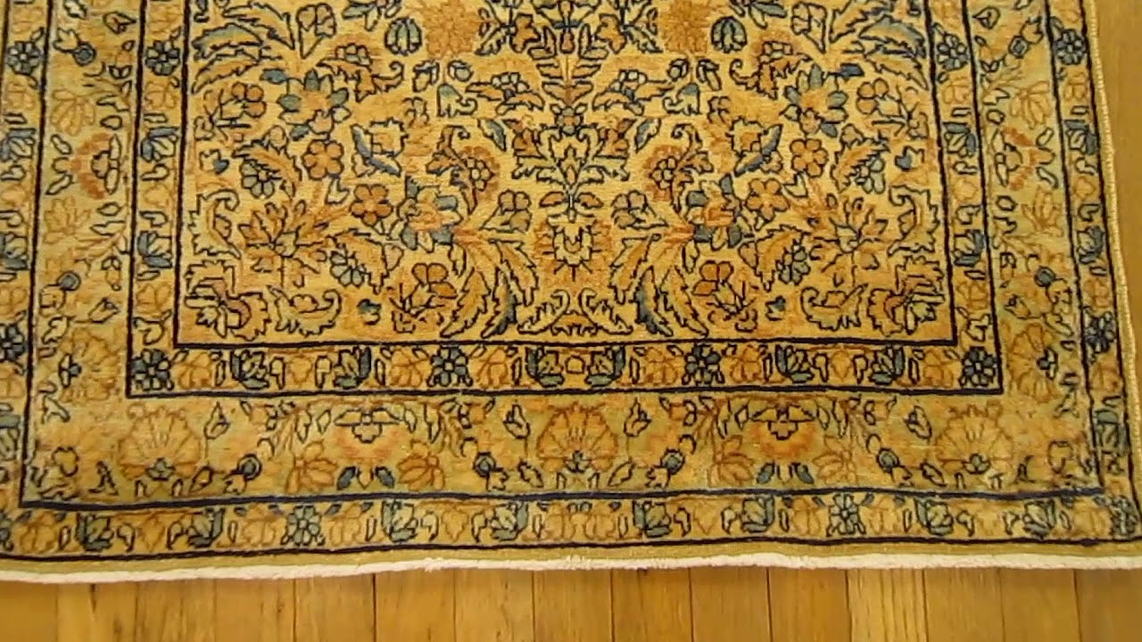 „PGNY Antike Teppiche & Wandteppiche - Artikel # 29256 - Antiker Persischer Kerman Teppich, 5' 3 H x 3' 0 B“