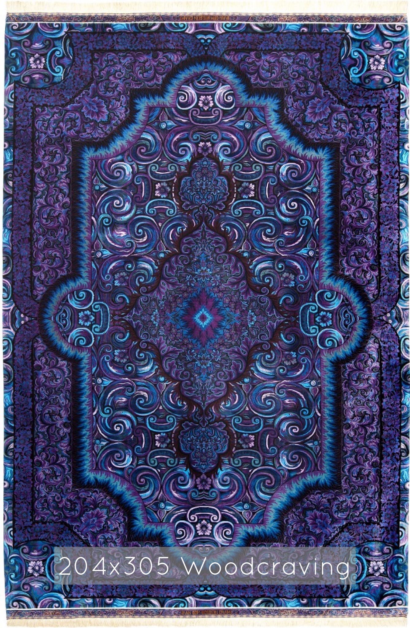 Erami Ghom Qom Seidenteppich 70 Raj Handgeknüpft