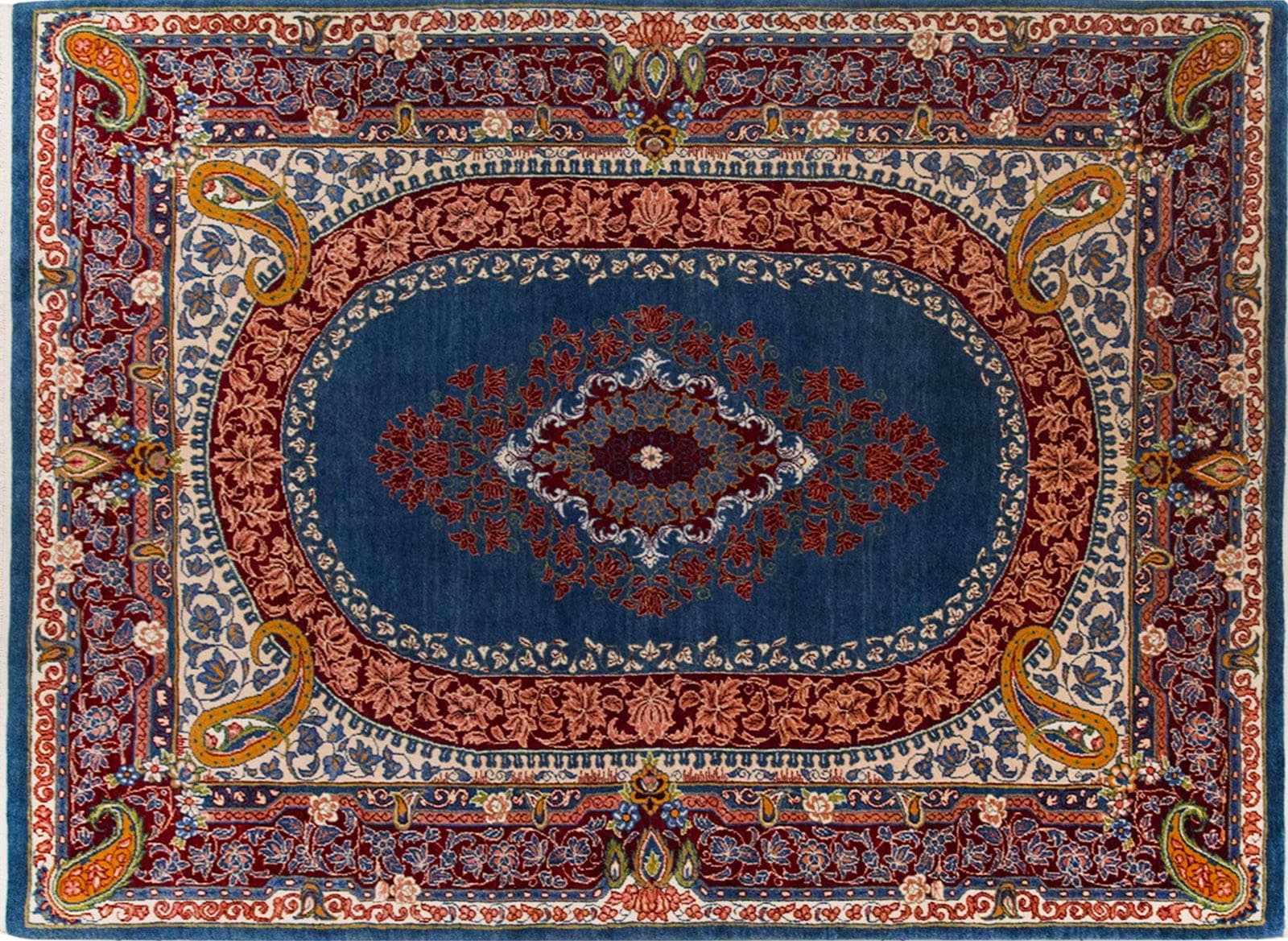 Perserteppich Farahan Model Mohajeran _ blue 200 x 300 cm Schurwolle handgeknüpft