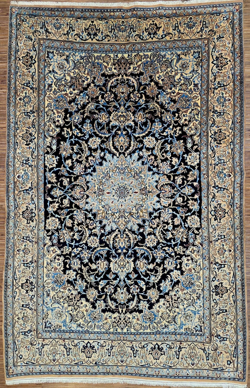 Persischer Nain 6La 174 x 113 cm Korkwolle handgeknüpft orientalisch