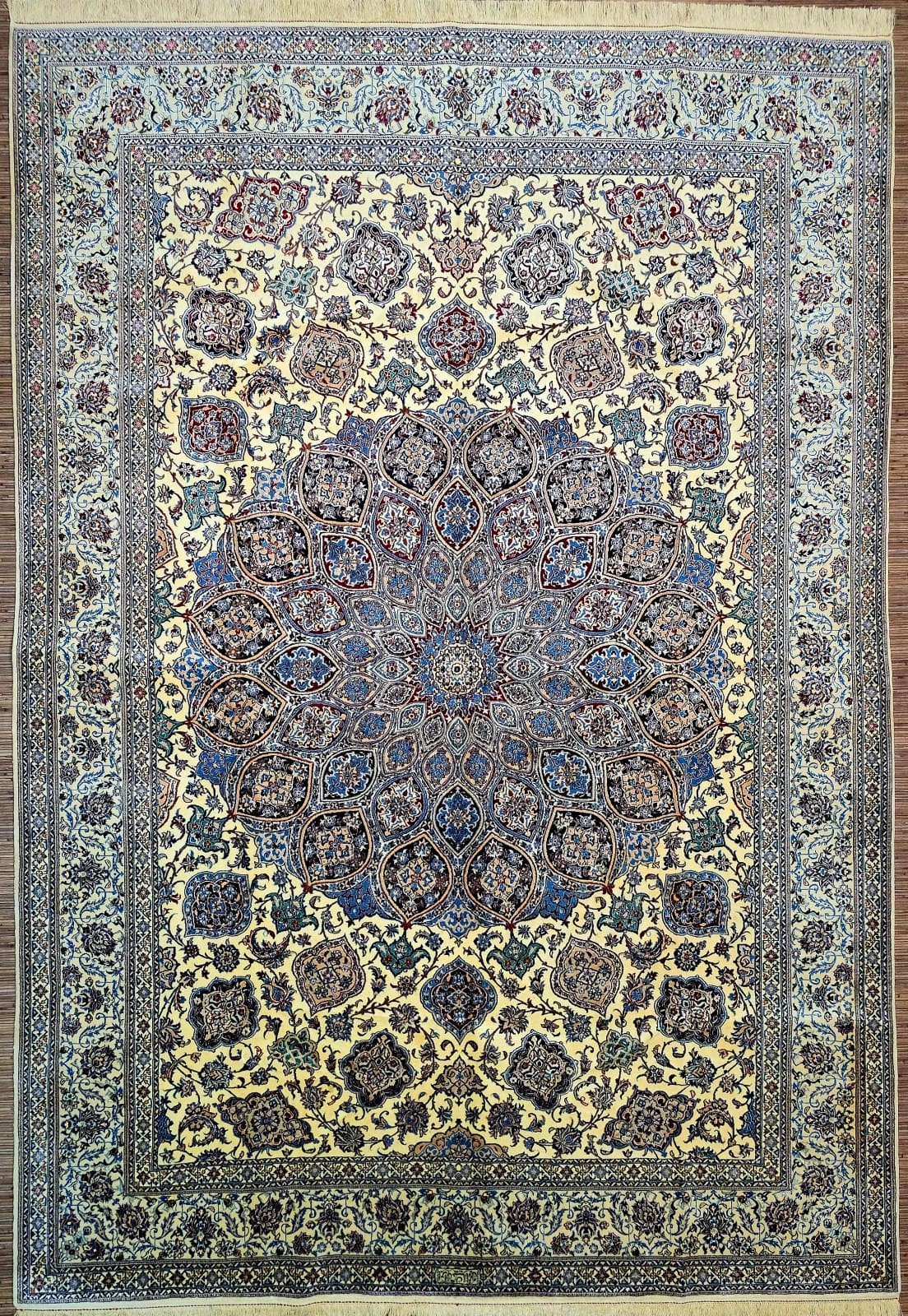 Persischer Nain 6La 305 x 212 cm Seide & Korkwolle handgeknüpft