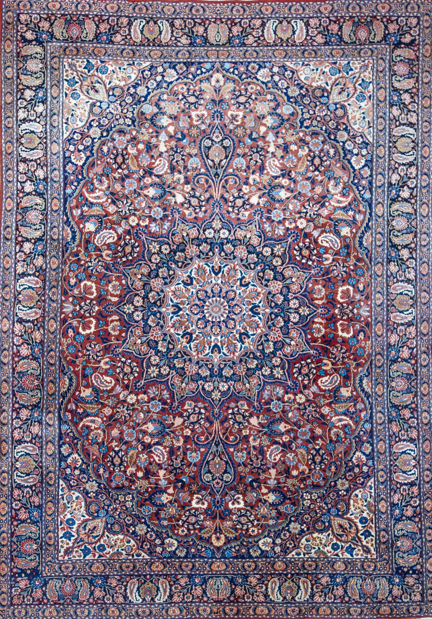 296×203cm Historischer Handgeknüpfter Maschad Perserteppich 360000Knoten/Qm W1(#442)