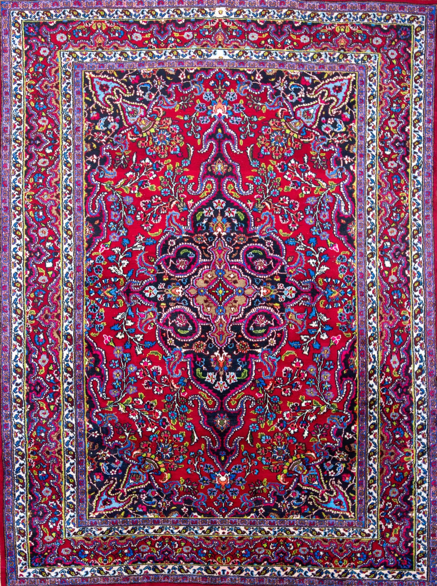 293x215cm Handgeknüpfter Sabzevar od. Sabzewar Teppich Mesched, Khorasan Perserteppich Unikat W1(#443)