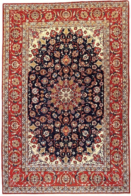 Perserteppich Esfahan 238 x 160 cm Wolle & Seide handgeknüpft