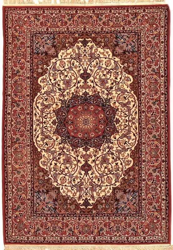 Perserteppich Isfahan 162 x 115 cm Wolle & Seide handgeknüpft