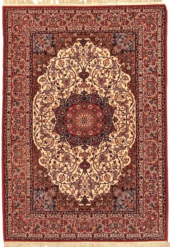 Perserteppich Isfahan 162 x 115 cm Wolle & Seide handgeknüpft