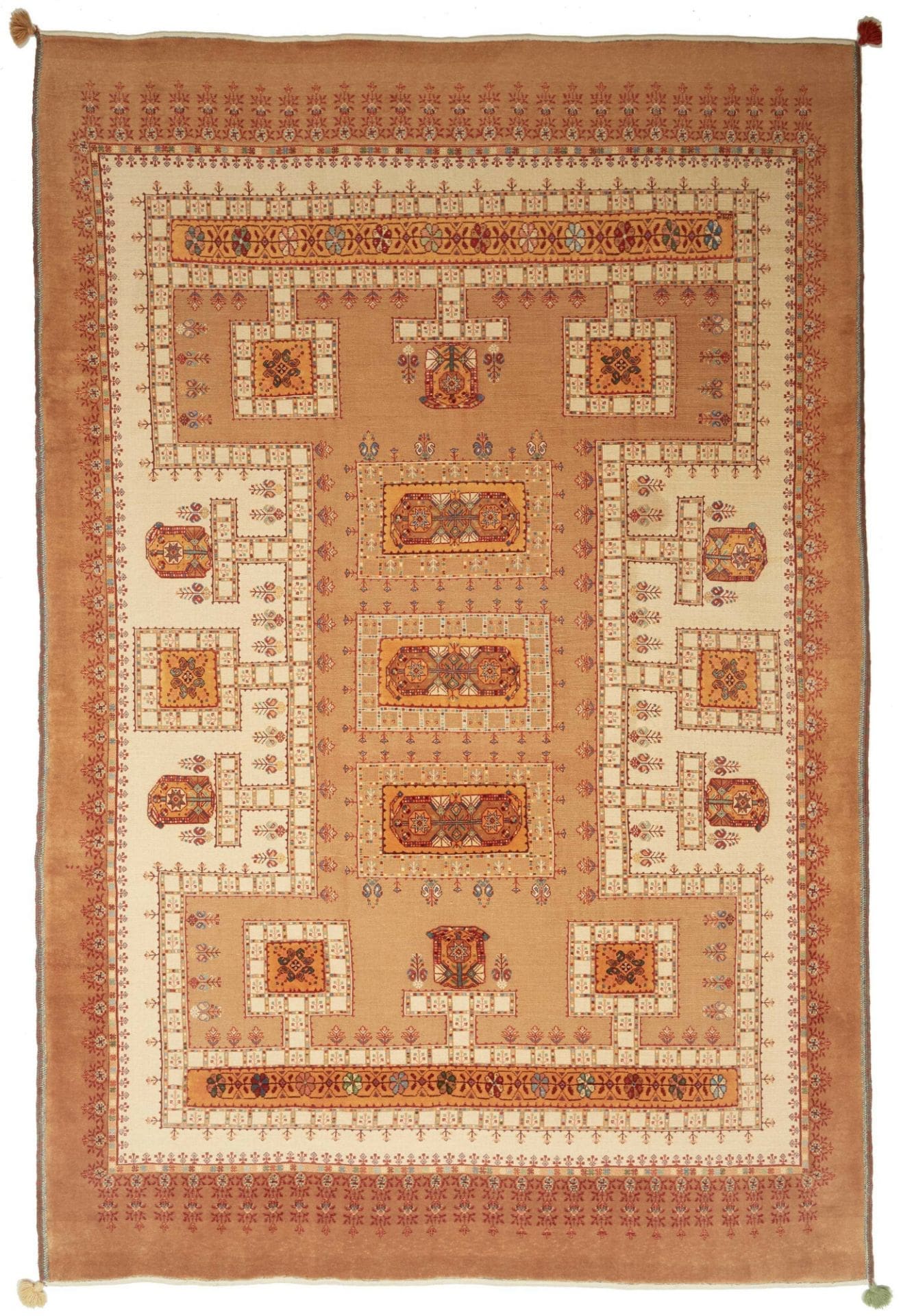 Perserteppich Isfahan 208 x 316 cm Schurwolle handgeknüpft