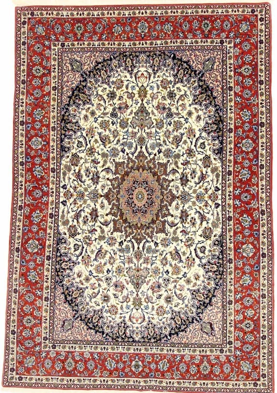 Perserteppich Isfahan 294 x 199 cm Wolle handgeknüpft neuzeitlich