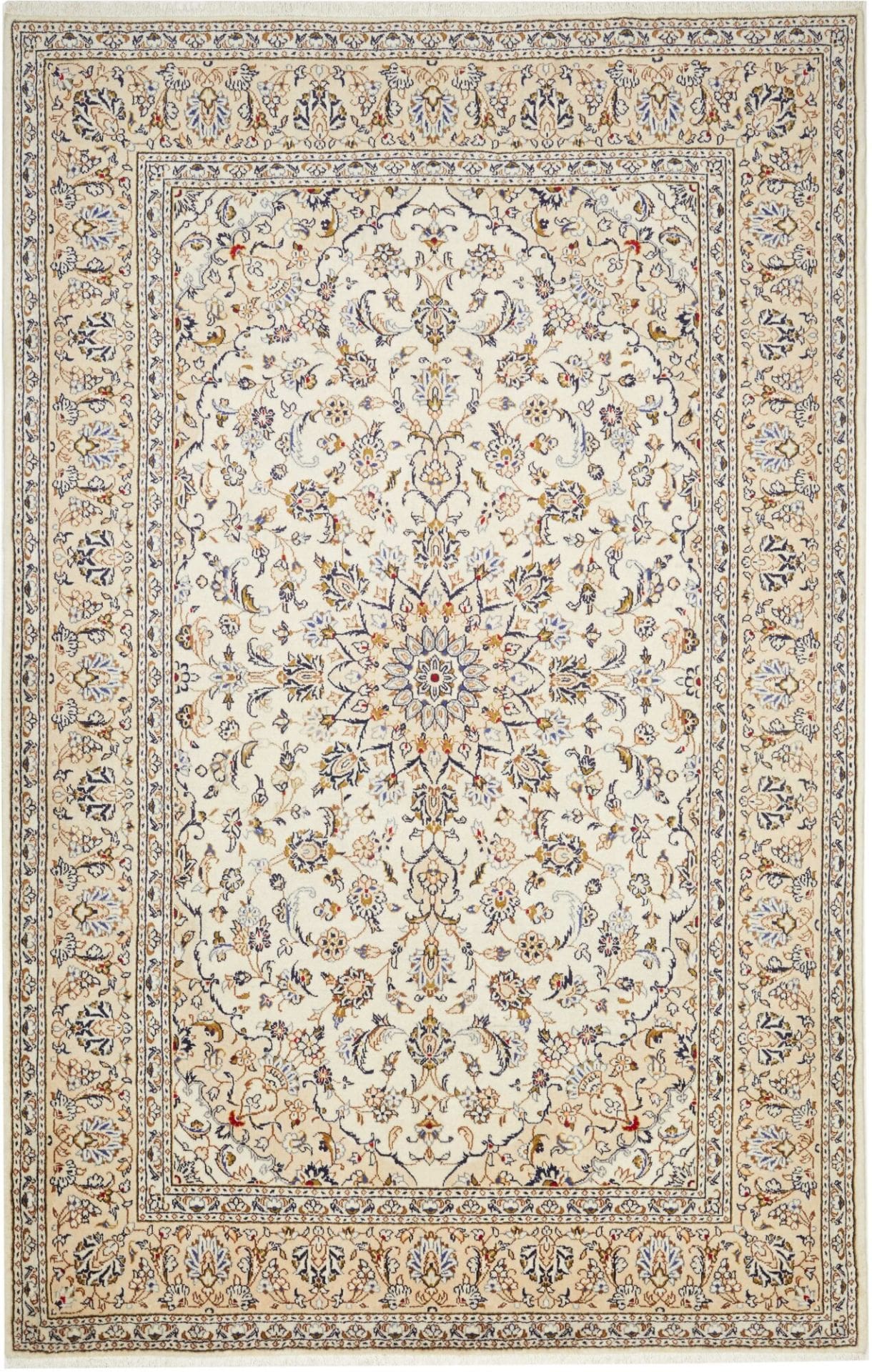 Perserteppich Kashan 196 x 304 cm Schurwolle handgeknüpft hochwertig