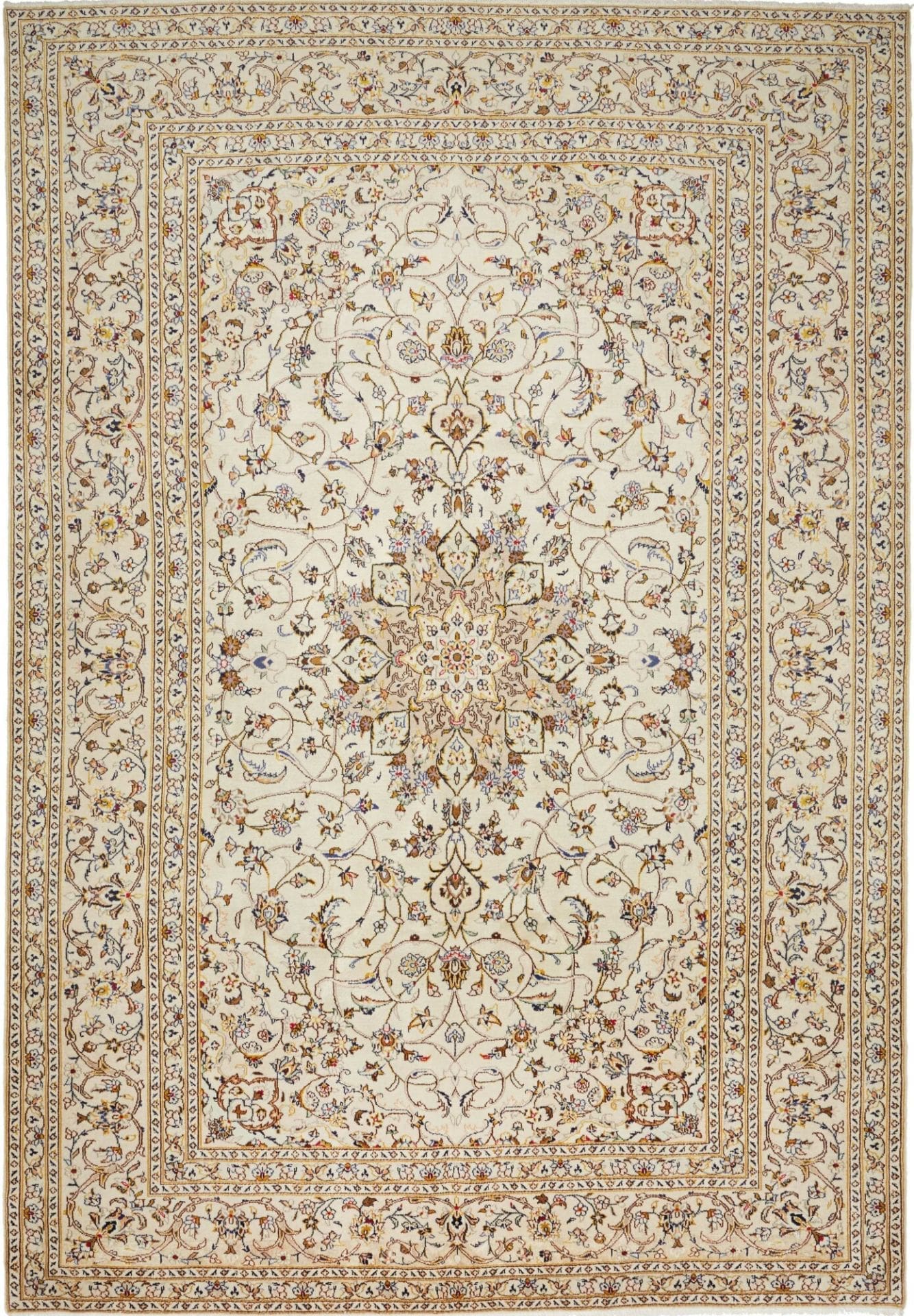 Perserteppich Kashan 243 x 352 cm Schurwolle handgeknüpft robust