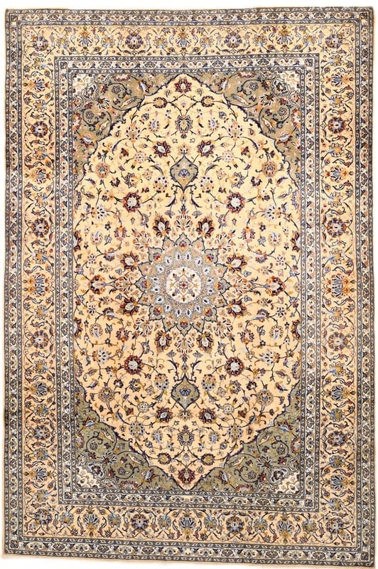 Perserteppich Keshan 298 x 201 cm Wolle handgeknüpft floral H1