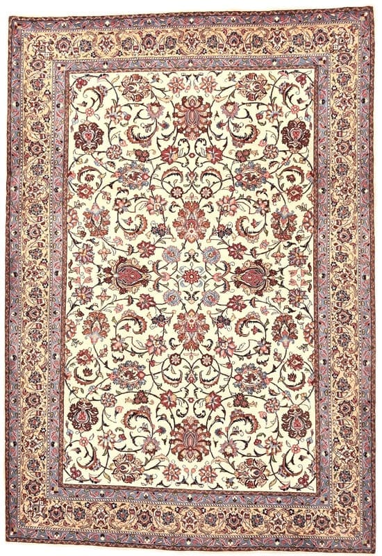 Perserteppich Sarough Farahan 308 x 210 cm Wolle handgeknüpft floral H1