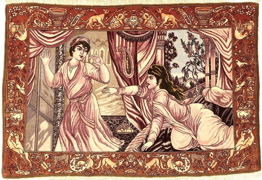 Perserteppich Tabriz 150 x 100 cm Wolle & Seide handgeknüpft Unikat