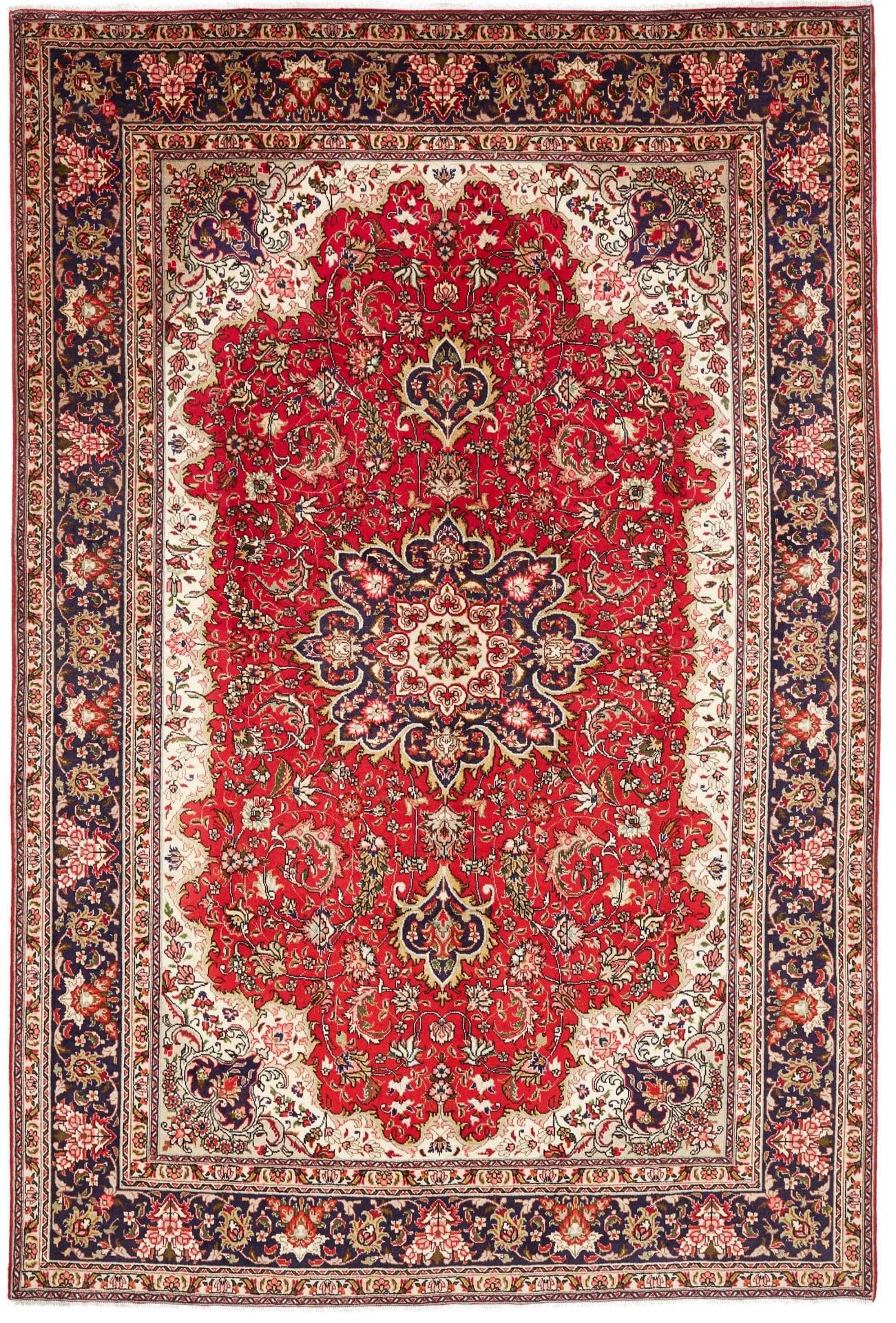 Perserteppich Täbriz 201 x 299 cm Schurwolle handgeknüpft hochwertig H1