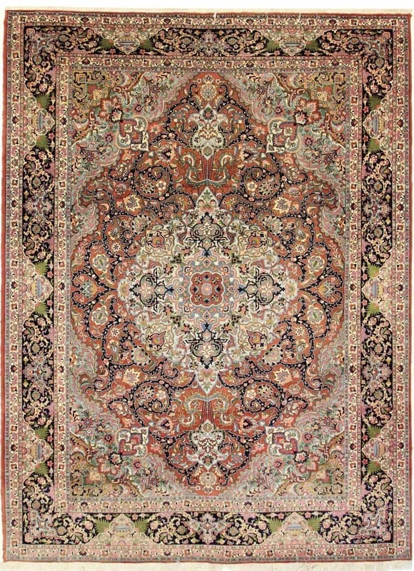 Perserteppich Tabriz 357 x 250 cm Handgesponnene Wolle handgeknüpft