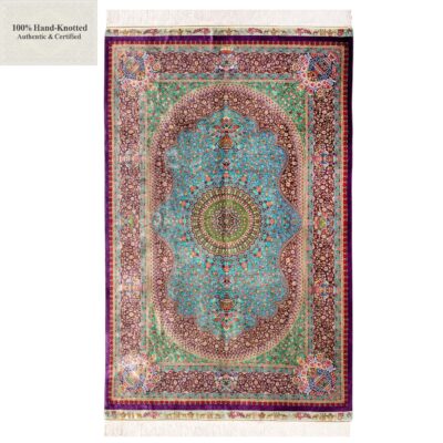 Perserteppich Iran 300 x 300 cm Seide handgeknüpft Latchi Design