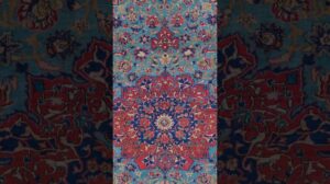 Antiker Isfahan-Teppich - Spätes 19. Jahrhundert