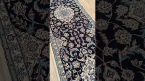 2' 11" x 9' 0" Nain Läufer aus Wolle & Seide authentischer persischer Teppich