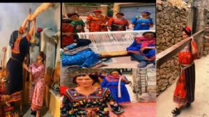 Kabyle Frau, die Schritte zum Weben des traditionellen kabylischen Teppichs ❤️❤️